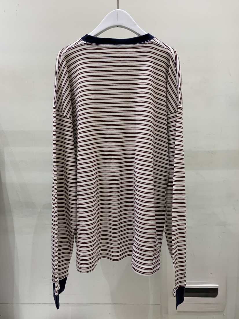 THE SIGNATURE韓國直郵實拍女士新款熱賣人氣長袖T恤條紋THE SIGNATURE長袖T恤