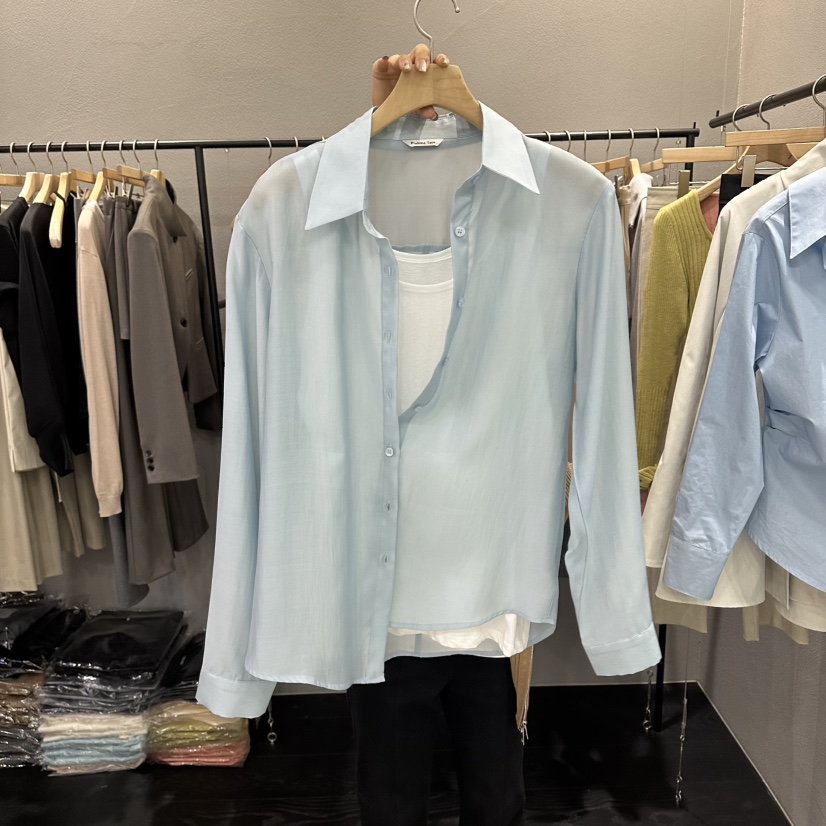 FLAMME TOIT/LUNAMDE韓國直郵實拍女士新品26春夏襯衫蕾絲衫不含內搭透視FLAMME TOIT/LUNAMDE襯衫/蕾絲衫圖色1