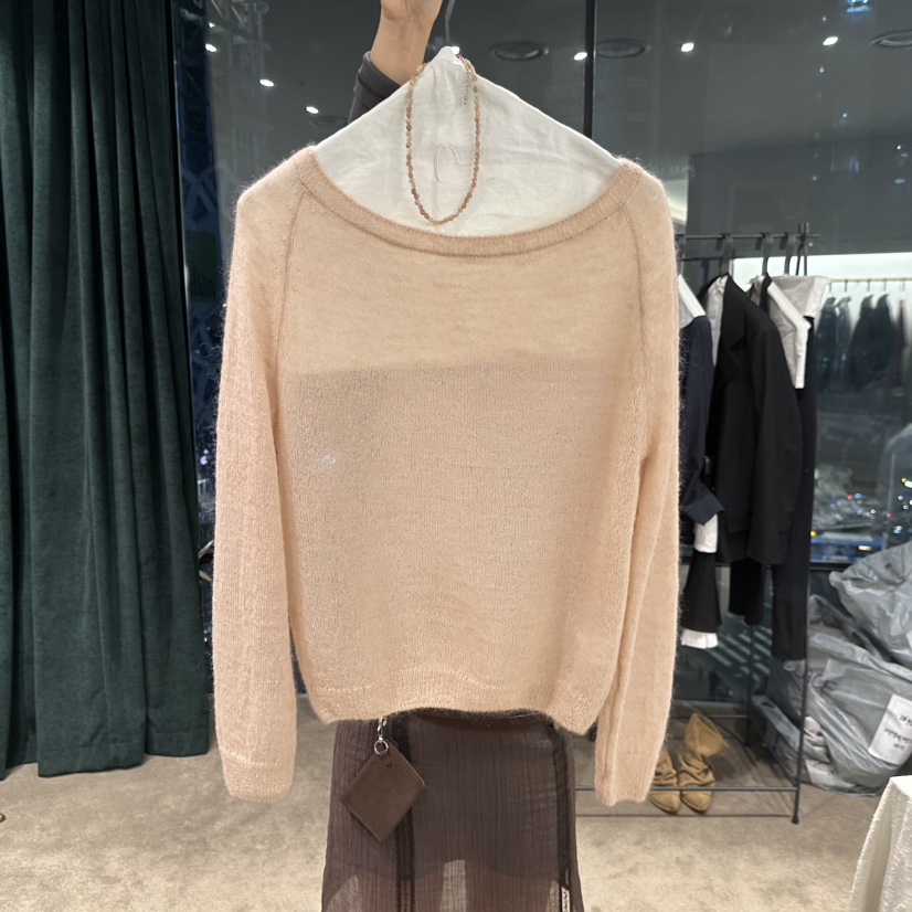 ETER韓國直郵女士新品職業時尚人氣26春夏針織衫不含內搭露肩eter/VERSO針織衫圖色1