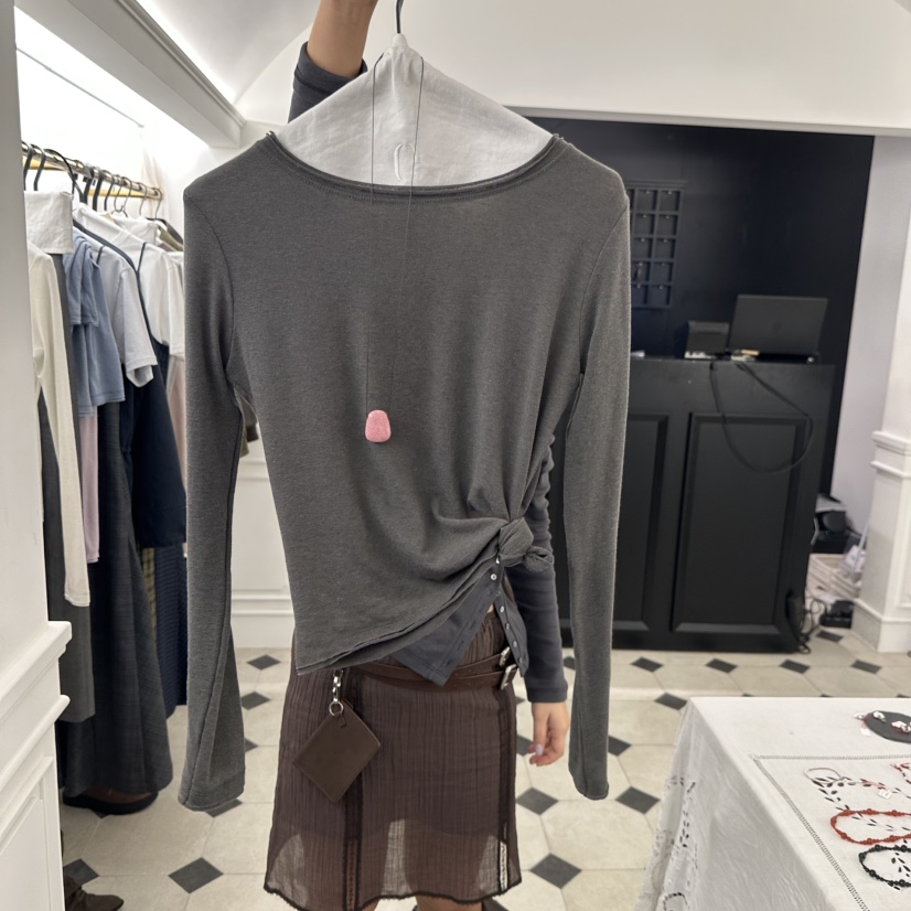 ETER韓國直郵女裝新品人氣真品熱賣推薦時尚職業休閑長袖T恤eter/VERSO長袖T恤圖色4