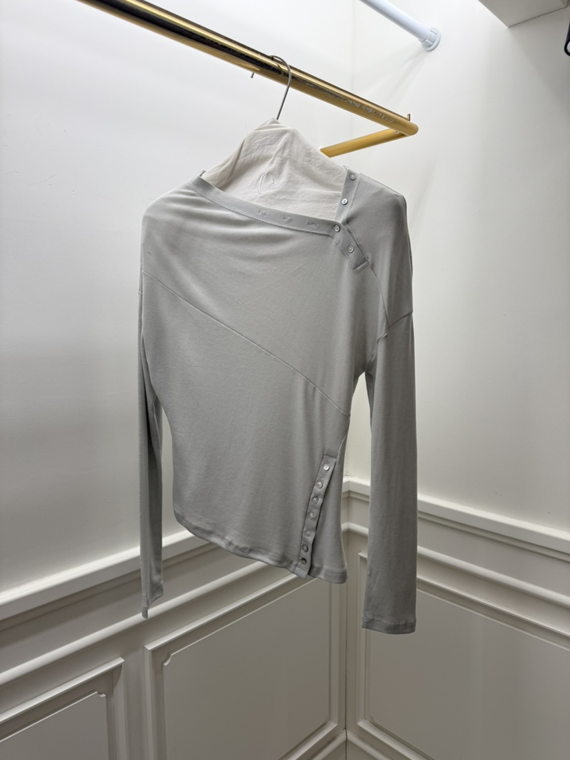 ETER東大門實拍女士新款休閑人氣時尚職業熱賣長袖T恤紐扣eter/VERSO長袖T恤圖色1