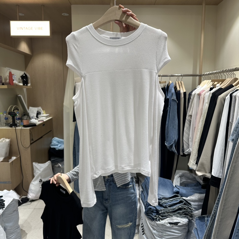 VINTAGE VIBE東大門直郵女裝新品熱賣推薦真品休閑長袖T恤VINTAGE VIBE長袖T恤圖色1