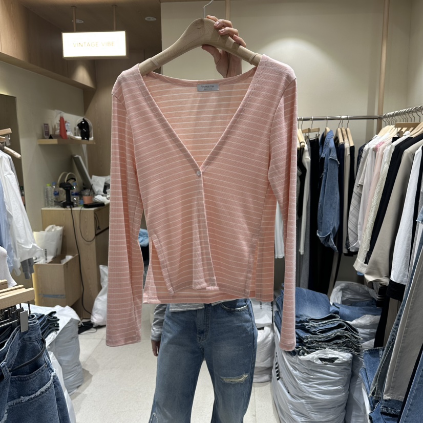 VINTAGE VIBE東大門代購女士新品熱賣人氣真品推薦長袖T恤VINTAGE VIBE長袖T恤圖色2