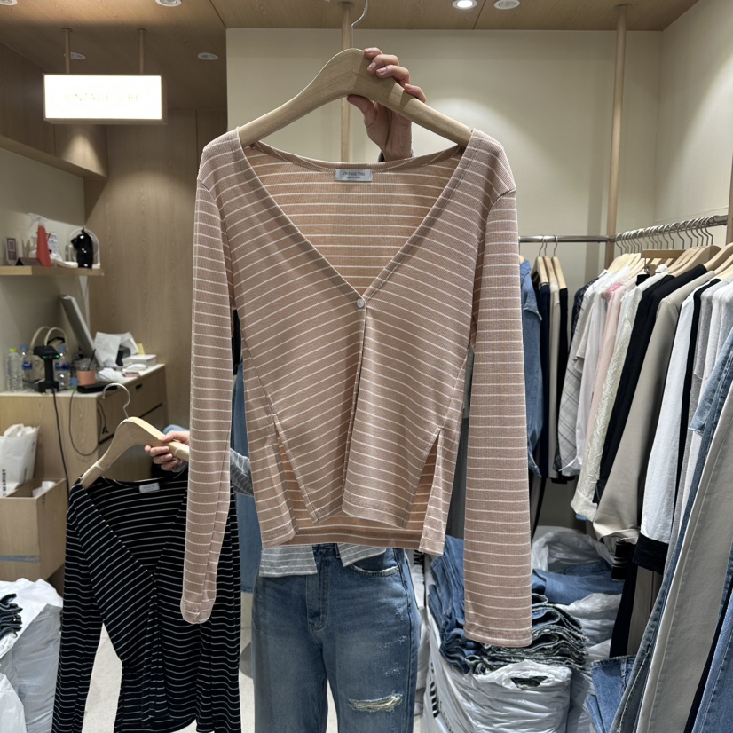 VINTAGE VIBE東大門代購女士新品熱賣人氣真品推薦長袖T恤VINTAGE VIBE長袖T恤圖色3