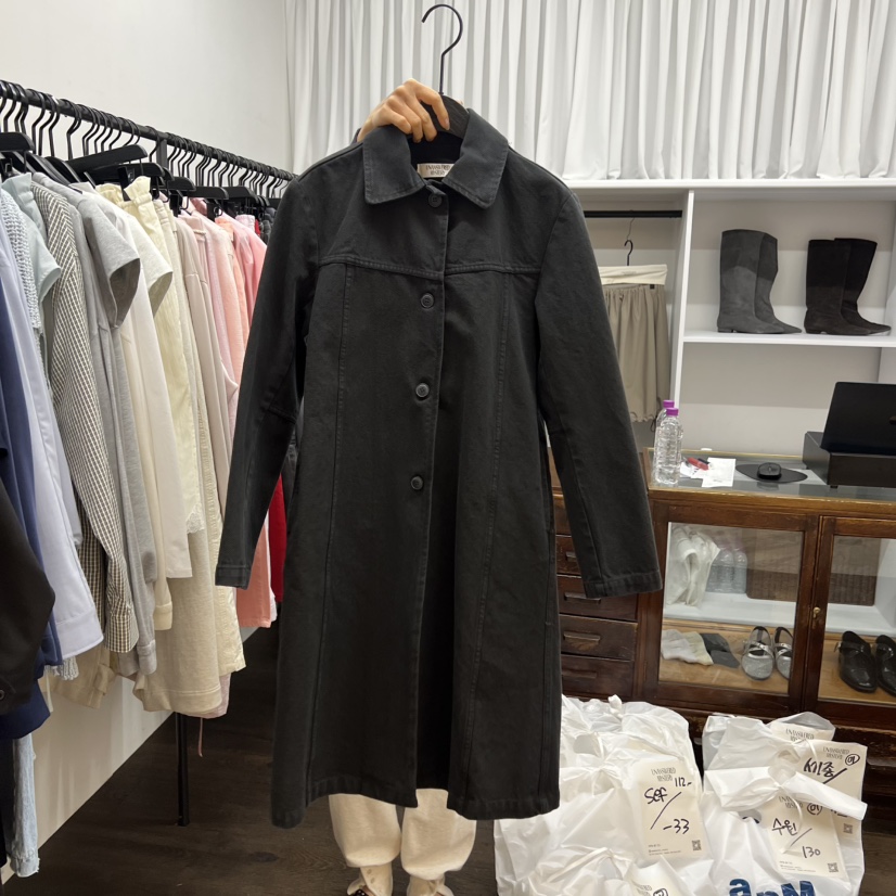 UNANSWERED-MYSTERY/FIFO東大門代購女士新款人氣長款風衣UNANSWERED-MYSTERY/FIFO長款風衣圖色2