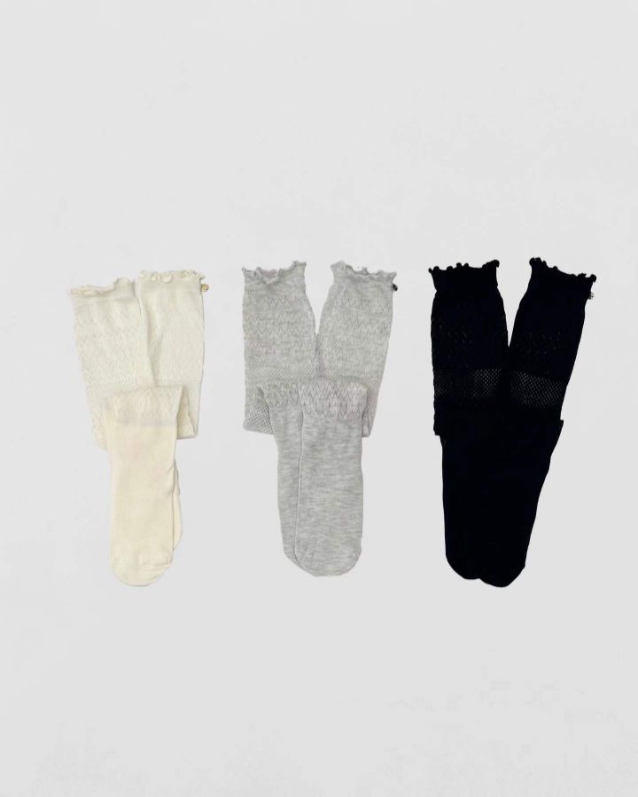 ROOKIE BUD韓國直郵實拍女裝新款26春夏時尚人氣襪子蕾絲ROOKIE BUD-P襪子