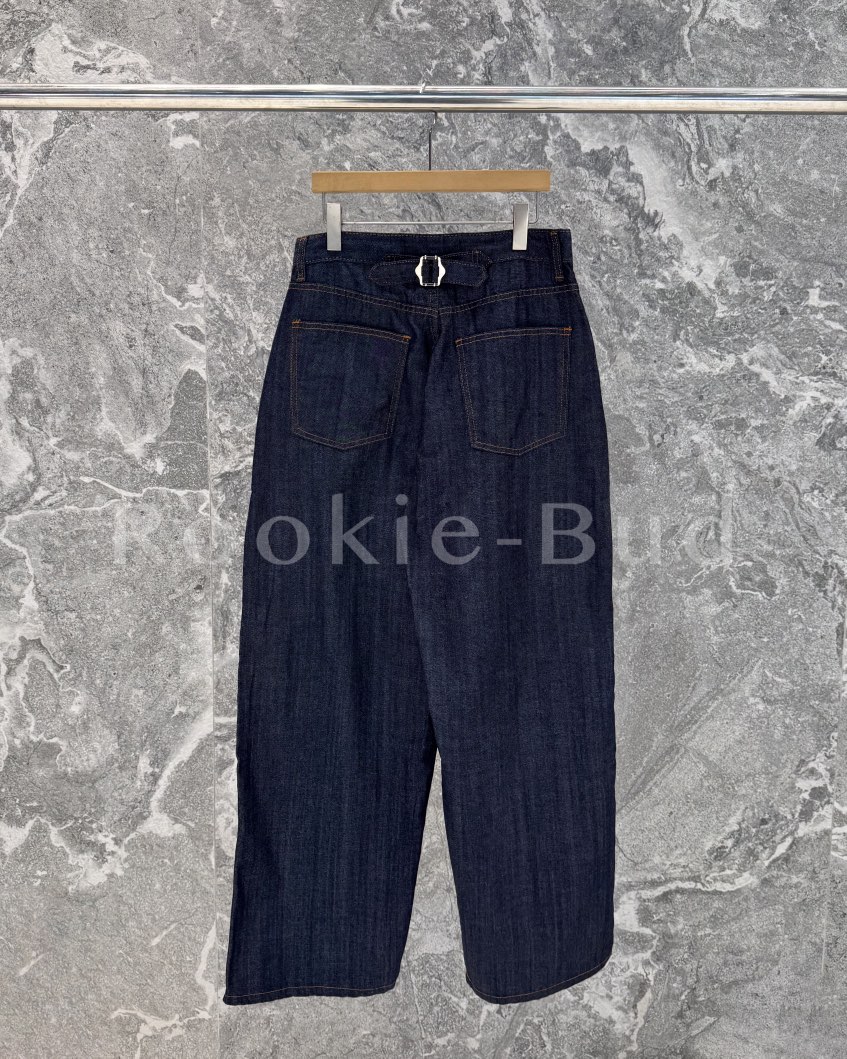 ROOKIE BUD韓國直郵女士新品人氣熱賣休閑26春夏牛仔褲褶裥ROOKIE BUD-L牛仔褲