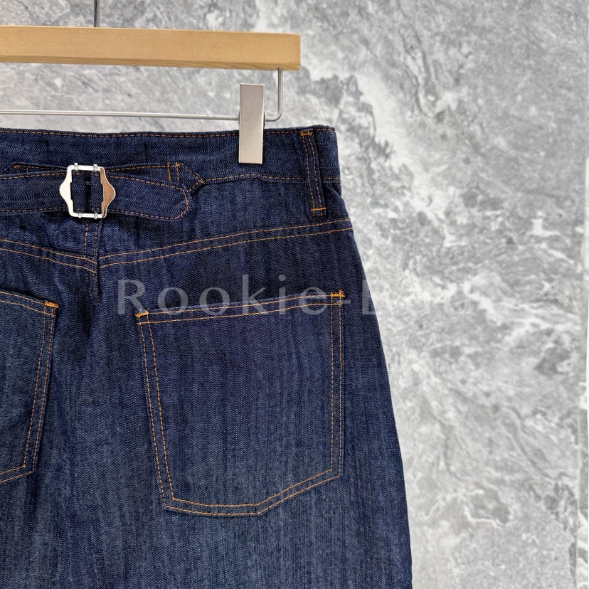 ROOKIE BUD韓國直郵女士新品人氣熱賣休閑26春夏牛仔褲褶裥ROOKIE BUD-L牛仔褲