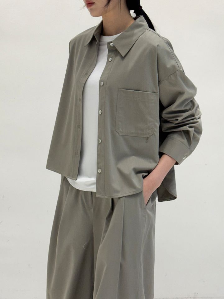 ROOKIE BUD韓國直郵女裝新款26春夏休閑襯衫蕾絲衫羊毛短款ROOKIE BUD-P襯衫/蕾絲衫