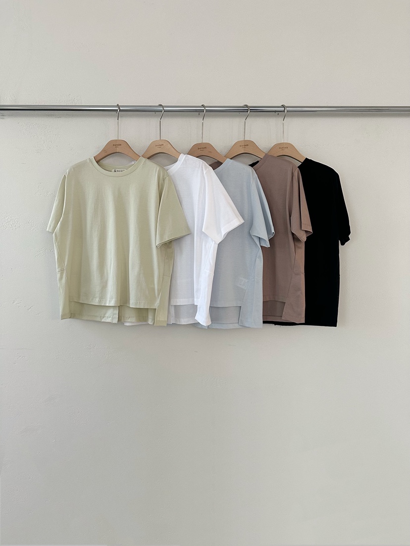 2ND GATE韓國直郵女士新款推薦休閑時尚職業熱賣T恤絲綢2ND GATET恤