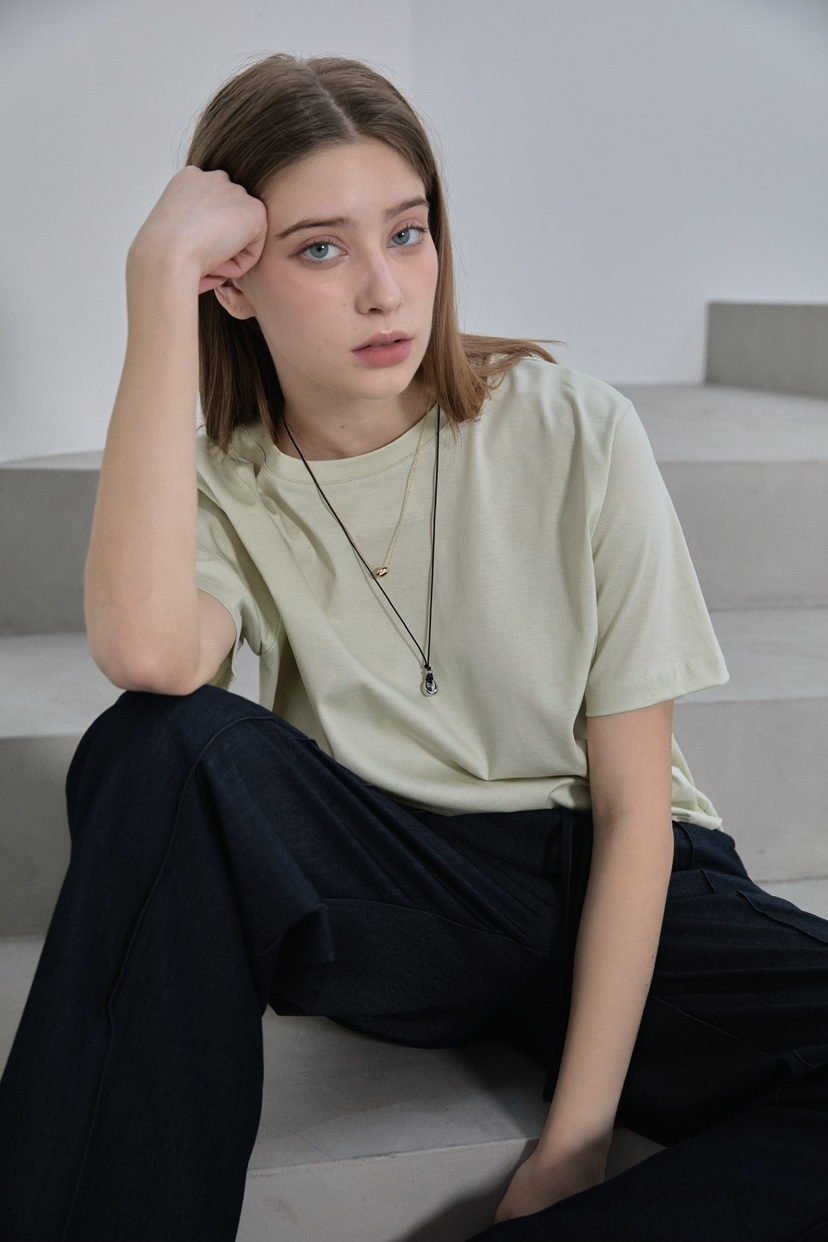 2ND GATE韓國直郵女士新款推薦休閑時尚職業熱賣T恤絲綢2ND GATET恤