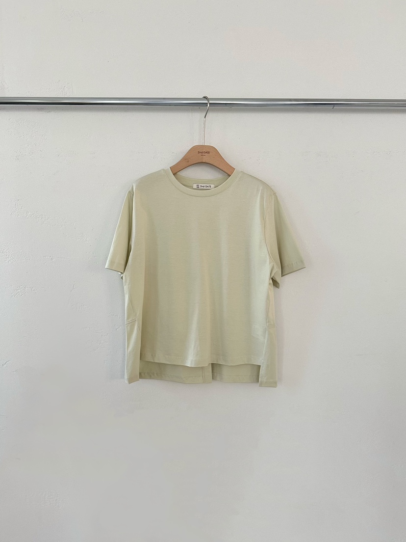2ND GATE韓國直郵女士新款推薦休閑時尚職業熱賣T恤絲綢2ND GATET恤圖色1