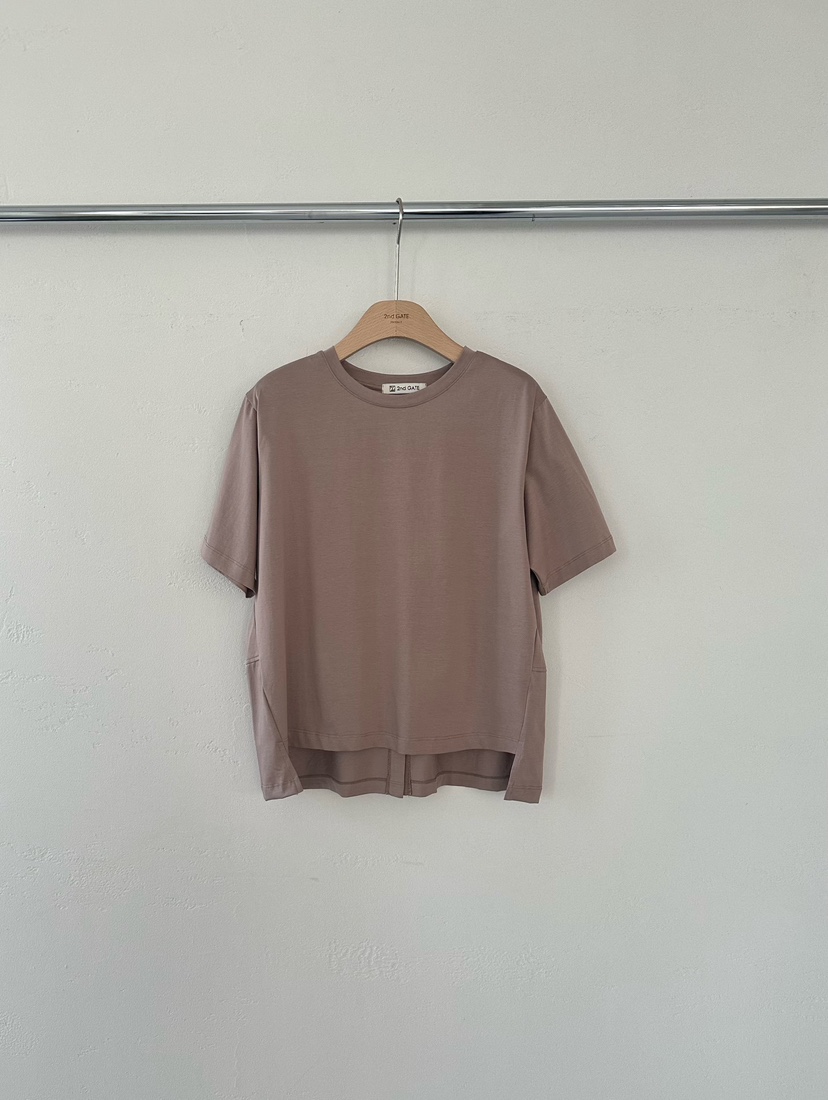 2ND GATE韓國直郵女士新款推薦休閑時尚職業熱賣T恤絲綢2ND GATET恤圖色4
