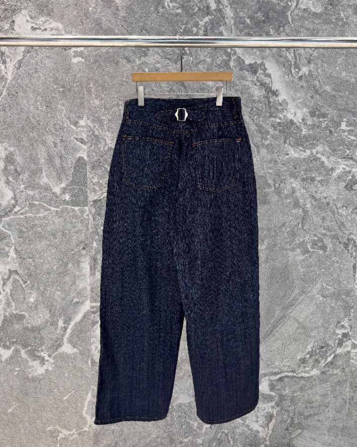 ROOKIE BUD韓國直郵實拍女士新款人氣休閑職業牛仔褲褶裥ROOKIE BUD-P牛仔褲