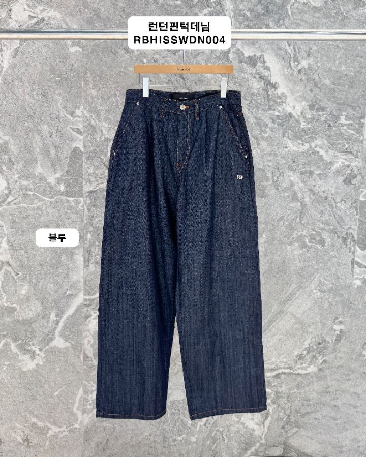 ROOKIE BUD韓國直郵實拍女士新款人氣休閑職業牛仔褲褶裥ROOKIE BUD-P牛仔褲圖色1