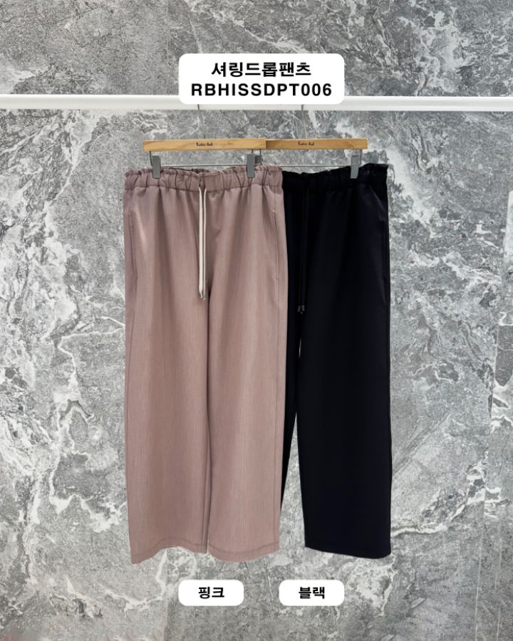 ROOKIE BUD韓國代購女裝新款26春夏推薦人氣熱賣休閑褲褶皺ROOKIE BUD-P休閑褲