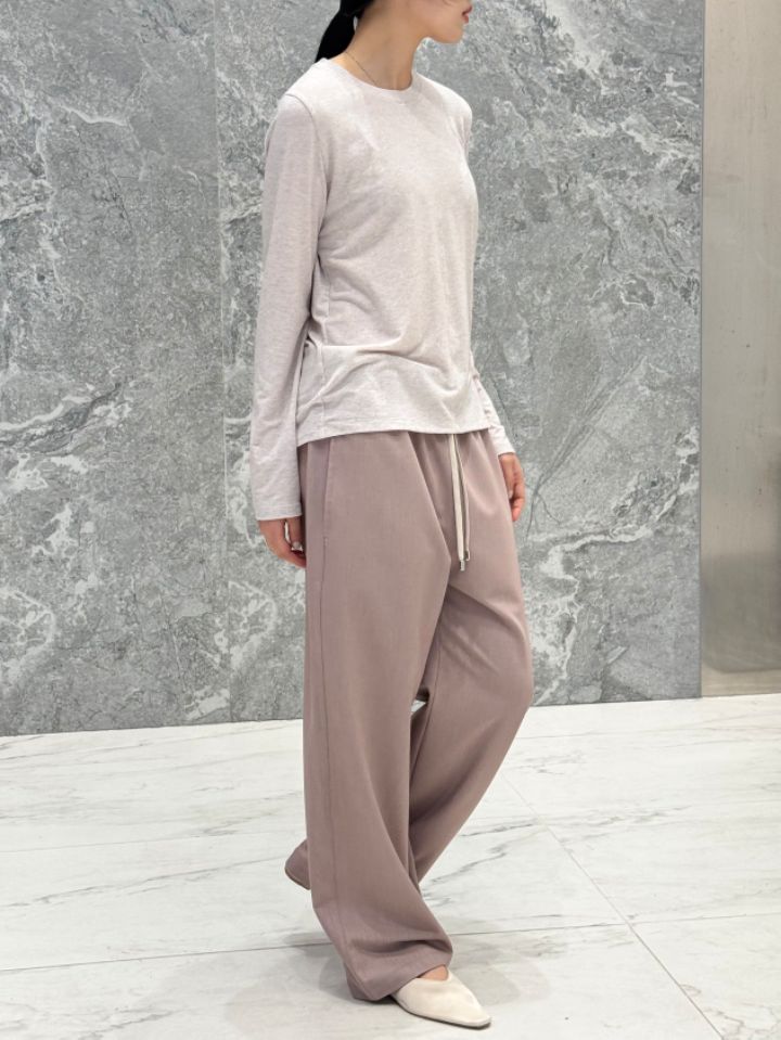 ROOKIE BUD韓國代購女裝新款26春夏推薦人氣熱賣休閑褲褶皺ROOKIE BUD-P休閑褲