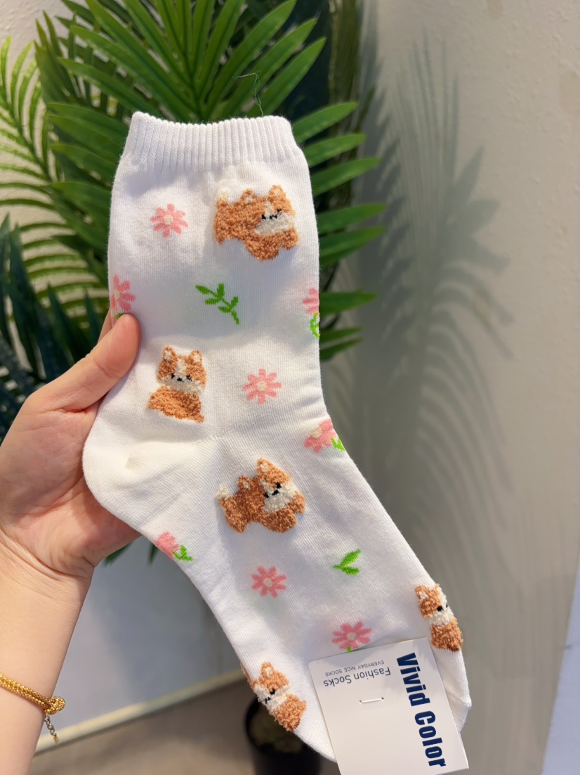 CACTUS-Q韓國直郵實拍女士新款26春夏熱賣休閑職業推薦襪子CACTUS十雙起/可混搭襪子圖色1