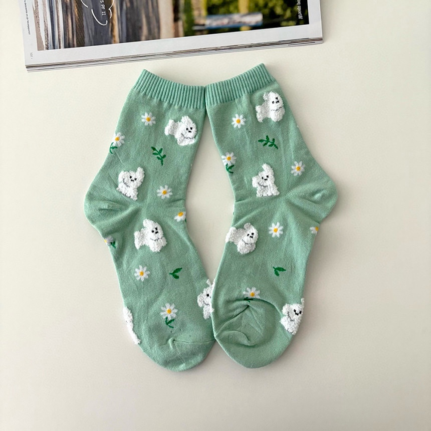 CACTUS-Q韓國直郵實拍女士新款26春夏熱賣休閑職業推薦襪子CACTUS十雙起/可混搭襪子圖色3