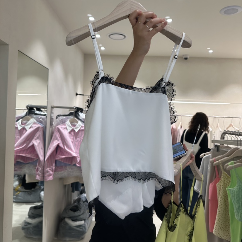 Color B韓國東大門代購女裝新款26春夏熱賣吊帶背心蕾絲Color B吊帶/背心