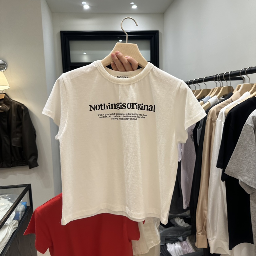 NOTTINGHAM/AVECNOUS韓國東大門代購女裝新款熱賣休閑T恤MODEST/NOTTINGHAMT恤圖色2