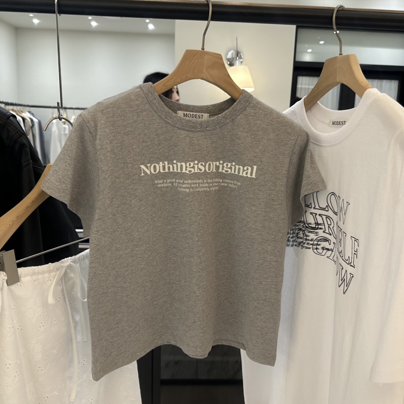 NOTTINGHAM/AVECNOUS韓國東大門代購女裝新款熱賣休閑T恤MODEST/NOTTINGHAMT恤圖色3