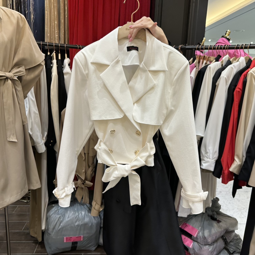 HERISH韓國代購女裝新品推薦26春夏人氣熱賣時尚夾克含腰帶Herish夾克圖色1