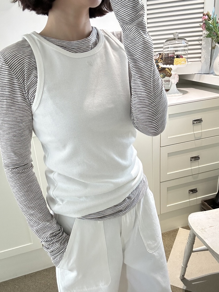 LUMIPLE韓國東大門直郵女裝新品推薦職業時尚吊帶背心刺繡LUMIPLE吊帶/背心