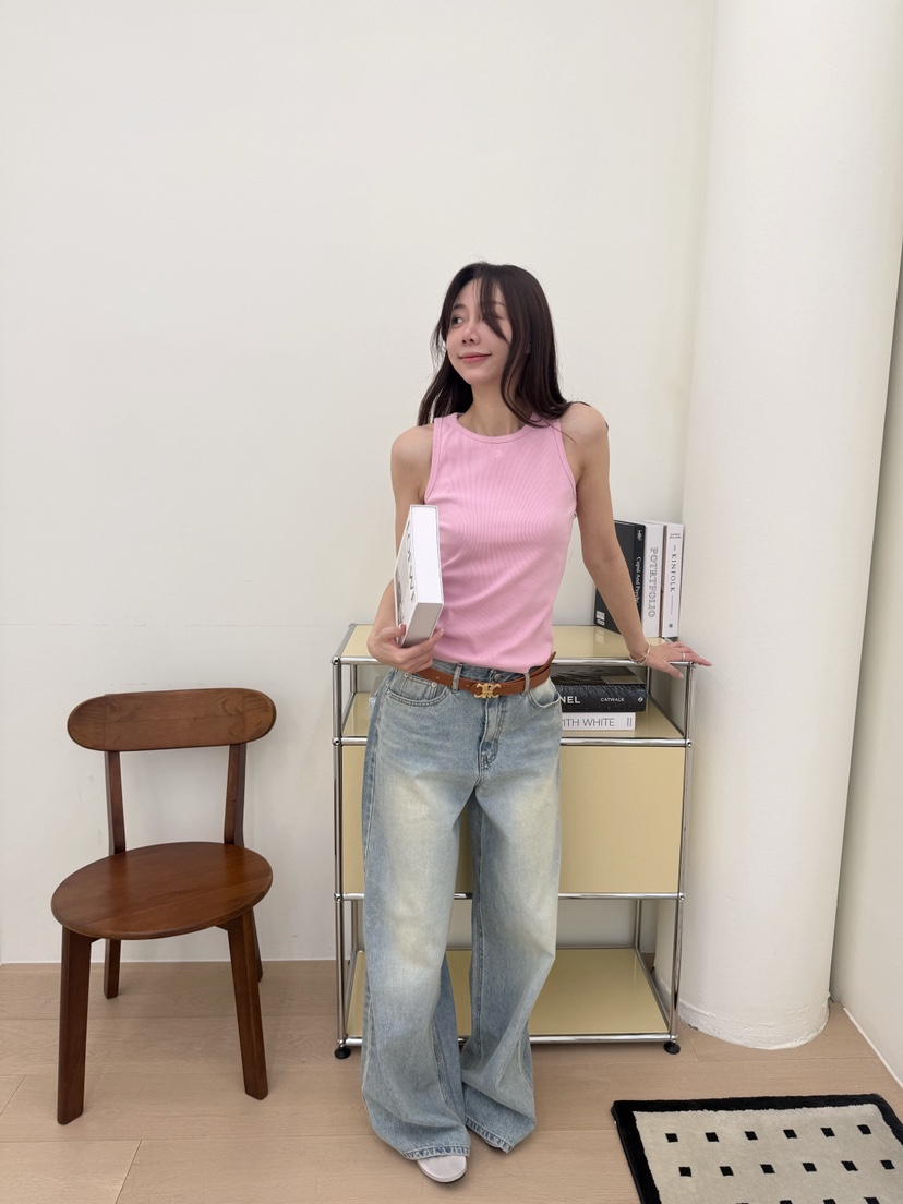 LUMIPLE韓國東大門直郵女裝新品推薦職業時尚吊帶背心刺繡LUMIPLE吊帶/背心