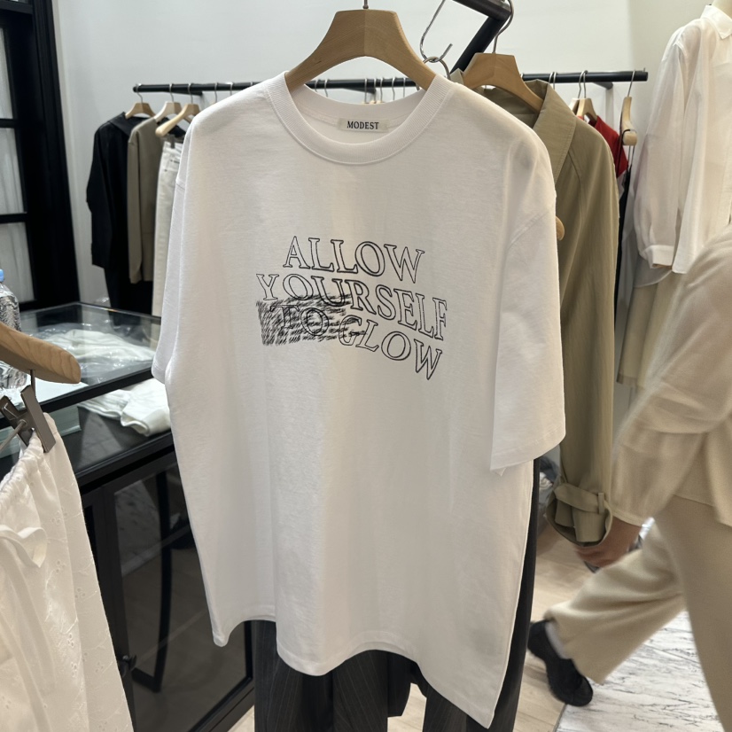 NOTTINGHAM/AVECNOUS韓國東大門直郵女裝新款休閑推薦T恤MODEST/NOTTINGHAMT恤圖色3