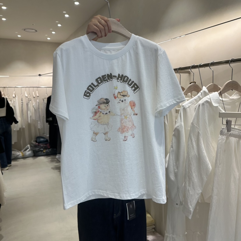 Color B韓國直郵女裝新款休閑時尚職業推薦26春夏熱賣T恤Color BT恤圖色1