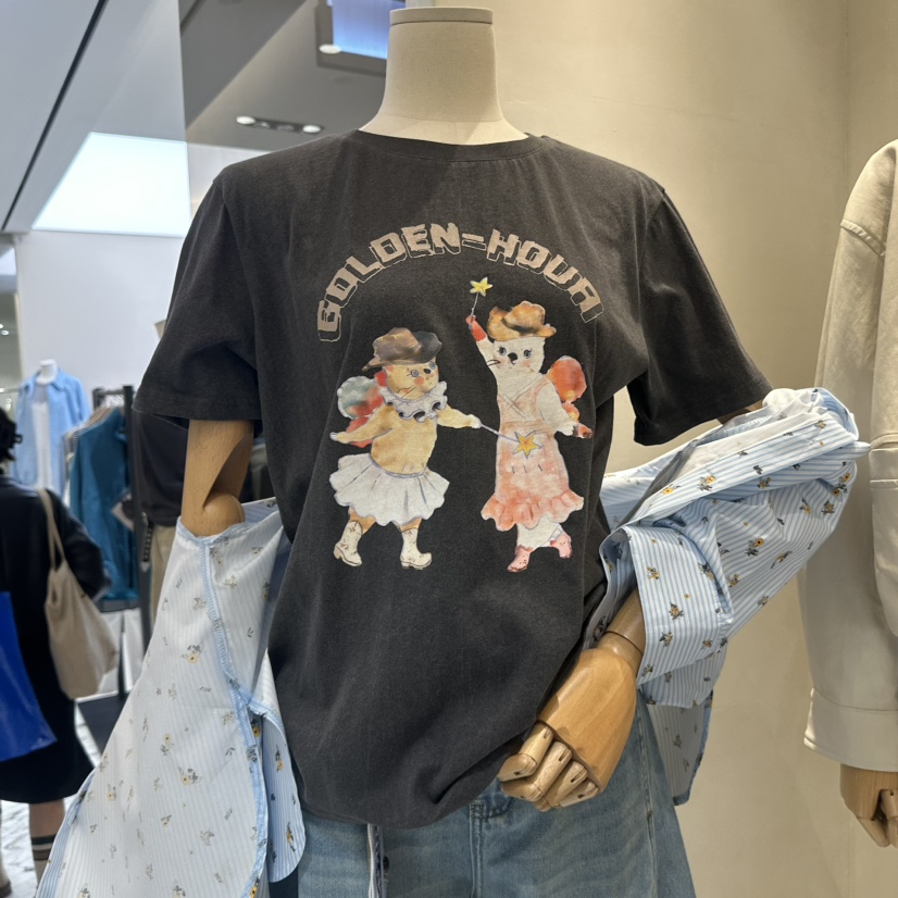 Color B韓國直郵女裝新款休閑時尚職業推薦26春夏熱賣T恤Color BT恤圖色2