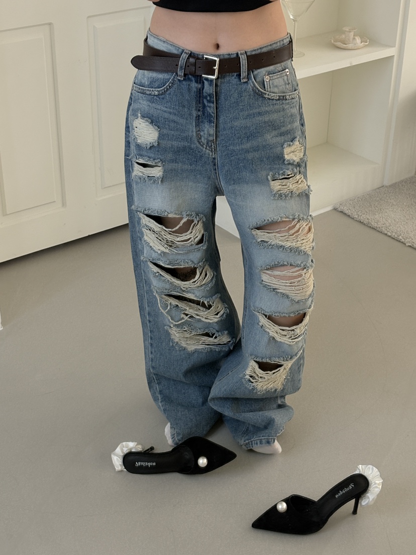 LUMIPLE韓國直郵實拍女士新款熱賣人氣26春夏職業休閑牛仔褲LUMIPLE牛仔褲