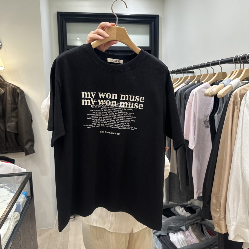 NOTTINGHAM/AVECNOUS韓國直郵女士新款26春夏熱賣職業T恤MODEST/NOTTINGHAMT恤圖色3