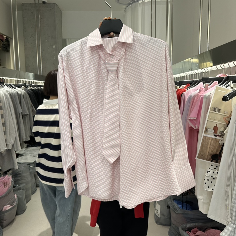 ARTE STUDIO/ATTENTION EDITORIAL韓國直郵實拍女裝新品推薦襯衫蕾絲衫含領帶ARTE STUDIO/ATTENTION EDITORIAL襯衫/蕾絲衫圖色1