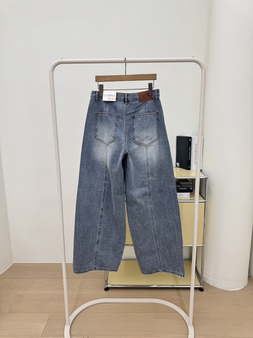 LUMIPLE韓國東大門代購女裝新款熱賣時尚26春夏休閑牛仔褲LUMIPLE牛仔褲