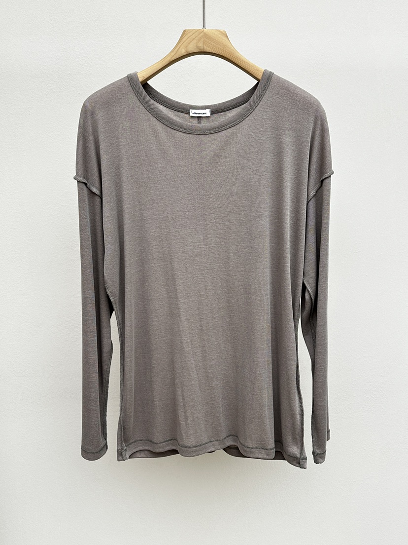 EFFERVESCENT韓國東大門代購女裝新款人氣26春夏熱賣長袖T恤evc/effervescent長袖T恤圖色1