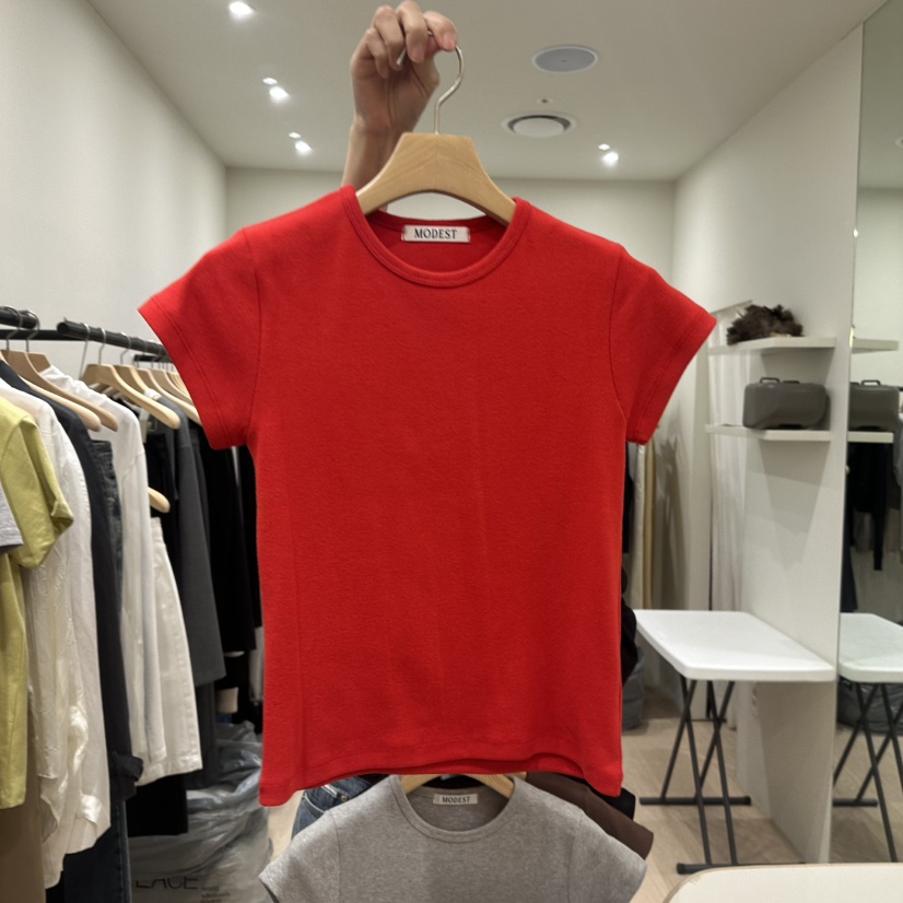 NOTTINGHAM/AVECNOUS韓國東大門代購女士新款休閑T恤不含項鏈MODEST/NOTTINGHAMT恤圖色1