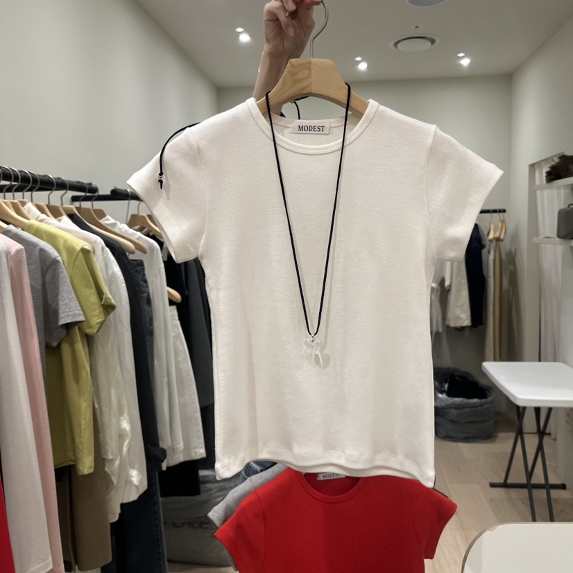 NOTTINGHAM/AVECNOUS韓國東大門代購女士新款休閑T恤不含項鏈MODEST/NOTTINGHAMT恤圖色2