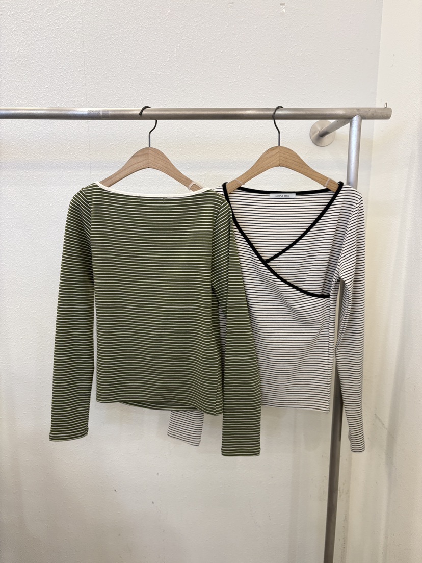 LUMIPLE韓國直郵女士新品推薦時尚職業26春夏熱賣長袖T恤V領LUMIPLE長袖T恤