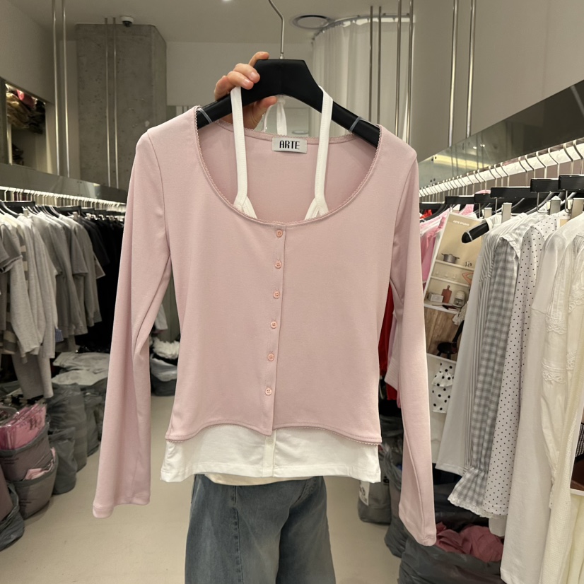 ARTE STUDIO/ATTENTION EDITORIAL韓國直郵女裝新款熱賣針織衫假兩件ARTE STUDIO/ATTENTION EDITORIAL針織衫圖色2