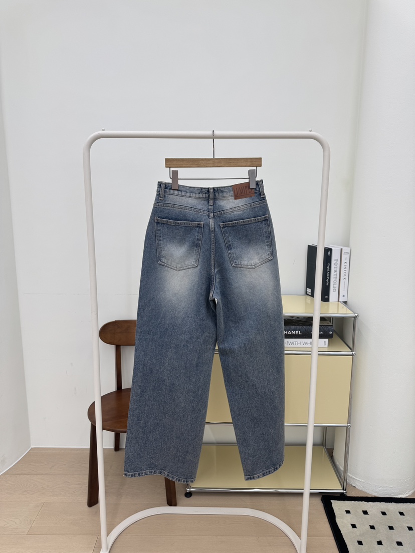 LUMIPLE韓國直郵女士新款時尚熱賣26春夏人氣職業休閑牛仔褲LUMIPLE牛仔褲