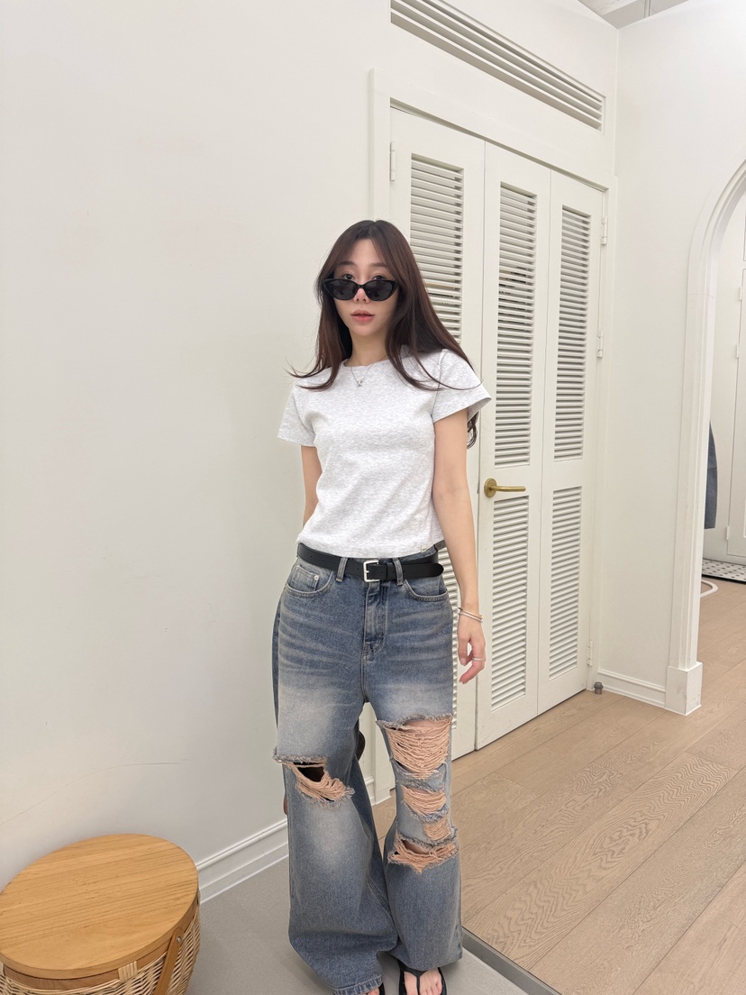 LUMIPLE韓國直郵女士新款時尚熱賣26春夏人氣職業休閑牛仔褲LUMIPLE牛仔褲