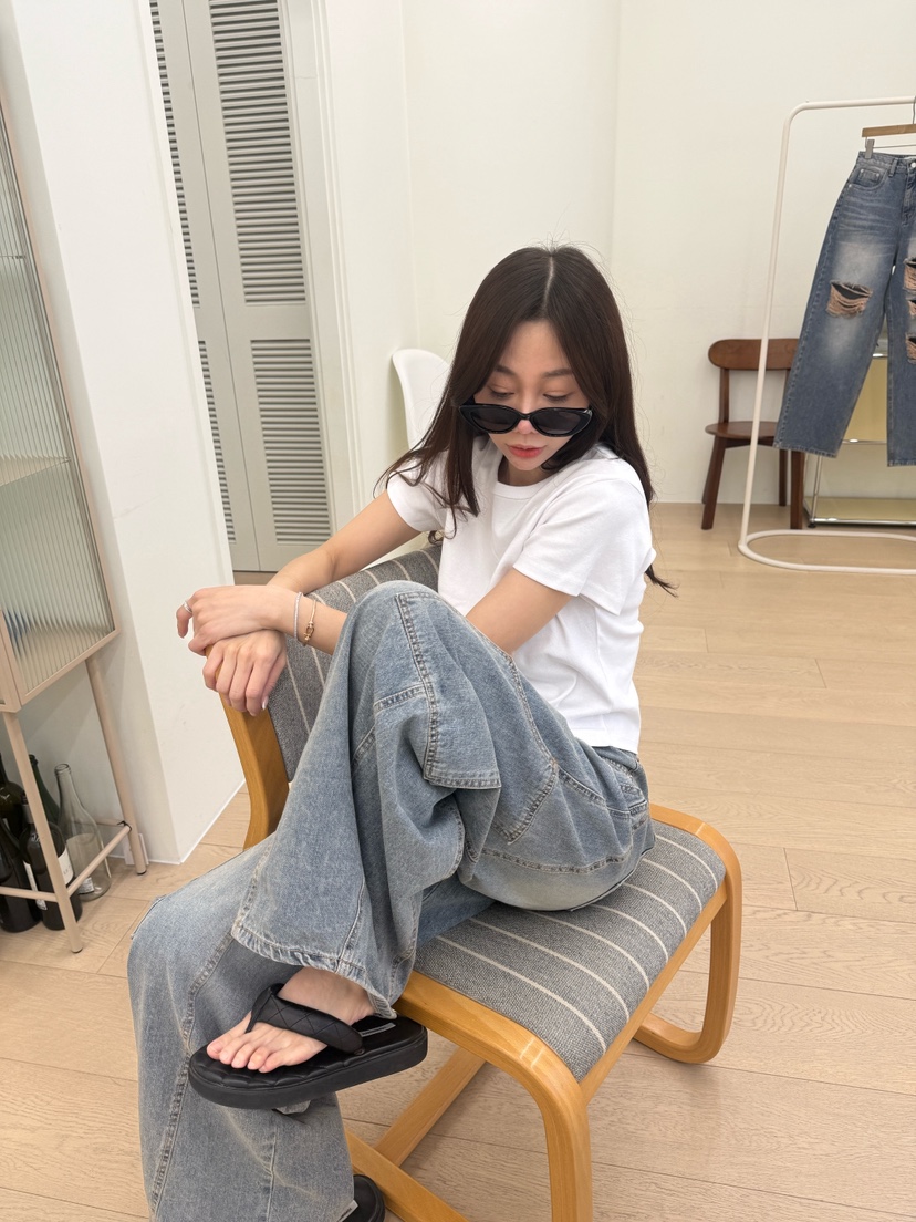 LUMIPLE韓國代購女士新款熱賣推薦時尚休閑人氣26春夏牛仔褲LUMIPLE牛仔褲