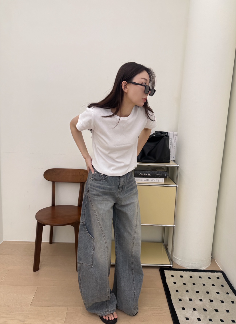 LUMIPLE韓國代購女士新款熱賣推薦時尚休閑人氣26春夏牛仔褲LUMIPLE牛仔褲