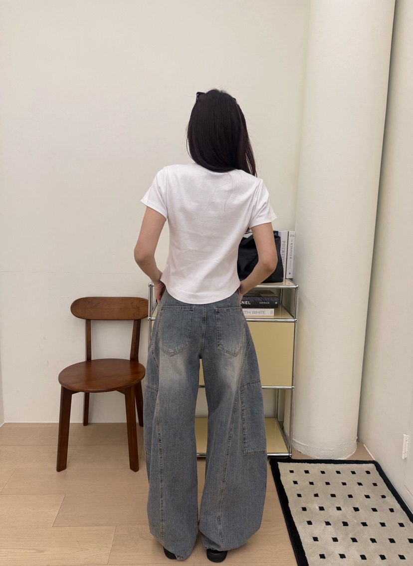 LUMIPLE韓國代購女士新款熱賣推薦時尚休閑人氣26春夏牛仔褲LUMIPLE牛仔褲