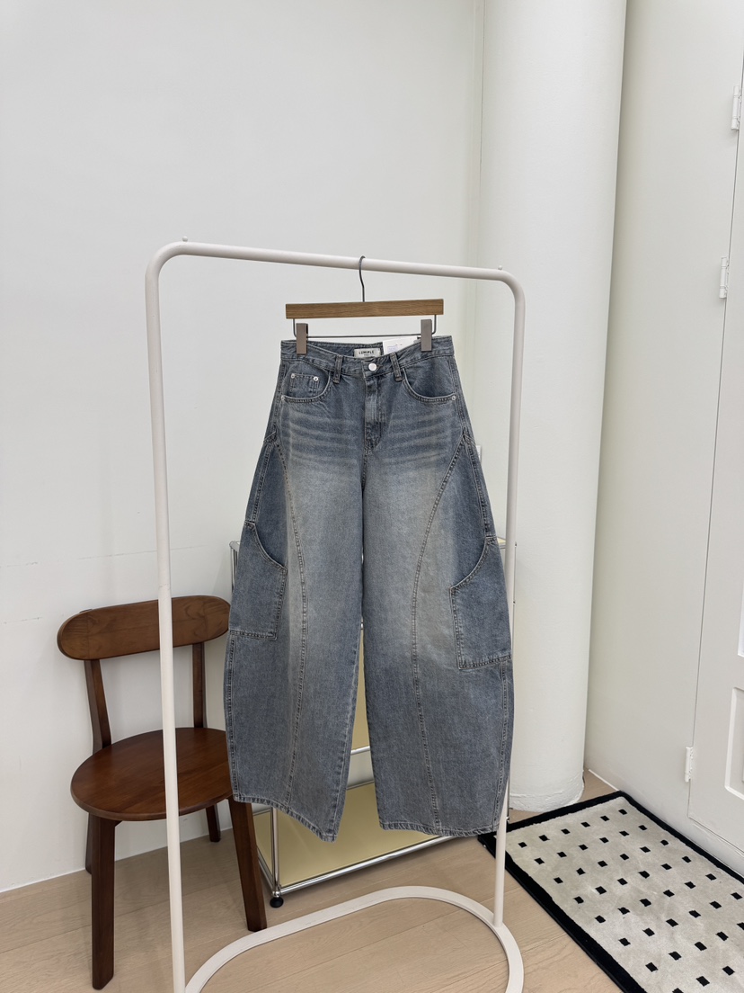 LUMIPLE韓國代購女士新款熱賣推薦時尚休閑人氣26春夏牛仔褲LUMIPLE牛仔褲圖色1