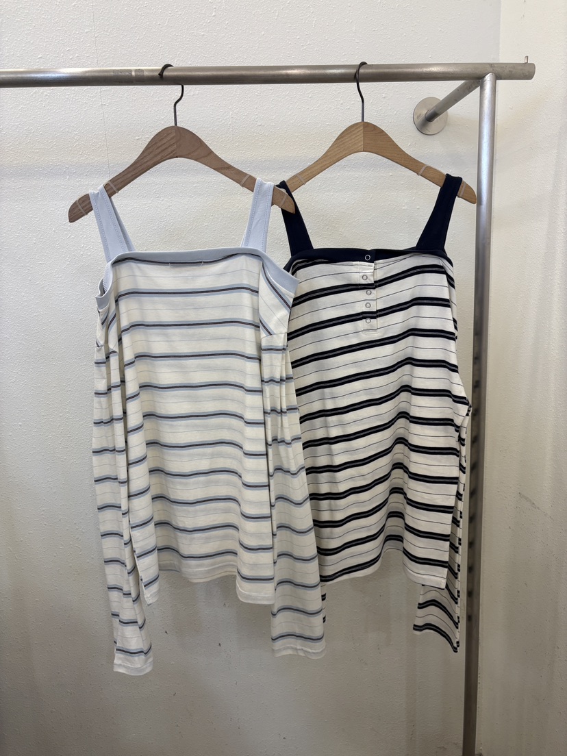 LUMIPLE韓國代購女士新款休閑時尚推薦熱賣26春夏長袖T恤露肩LUMIPLE長袖T恤