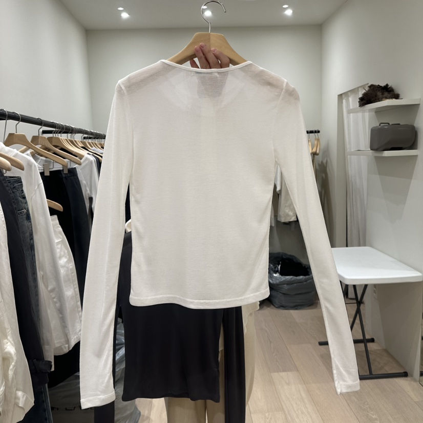 NOTTINGHAM/AVECNOUS韓國代購女裝新品26春夏熱賣長袖T恤MODEST/NOTTINGHAM長袖T恤