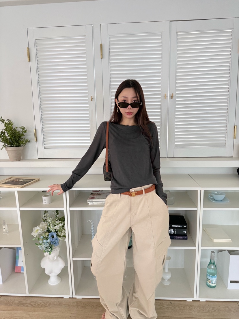 LUMIPLE韓國直郵女士新品人氣時尚熱賣休閑長袖T恤假兩件LUMIPLE長袖T恤